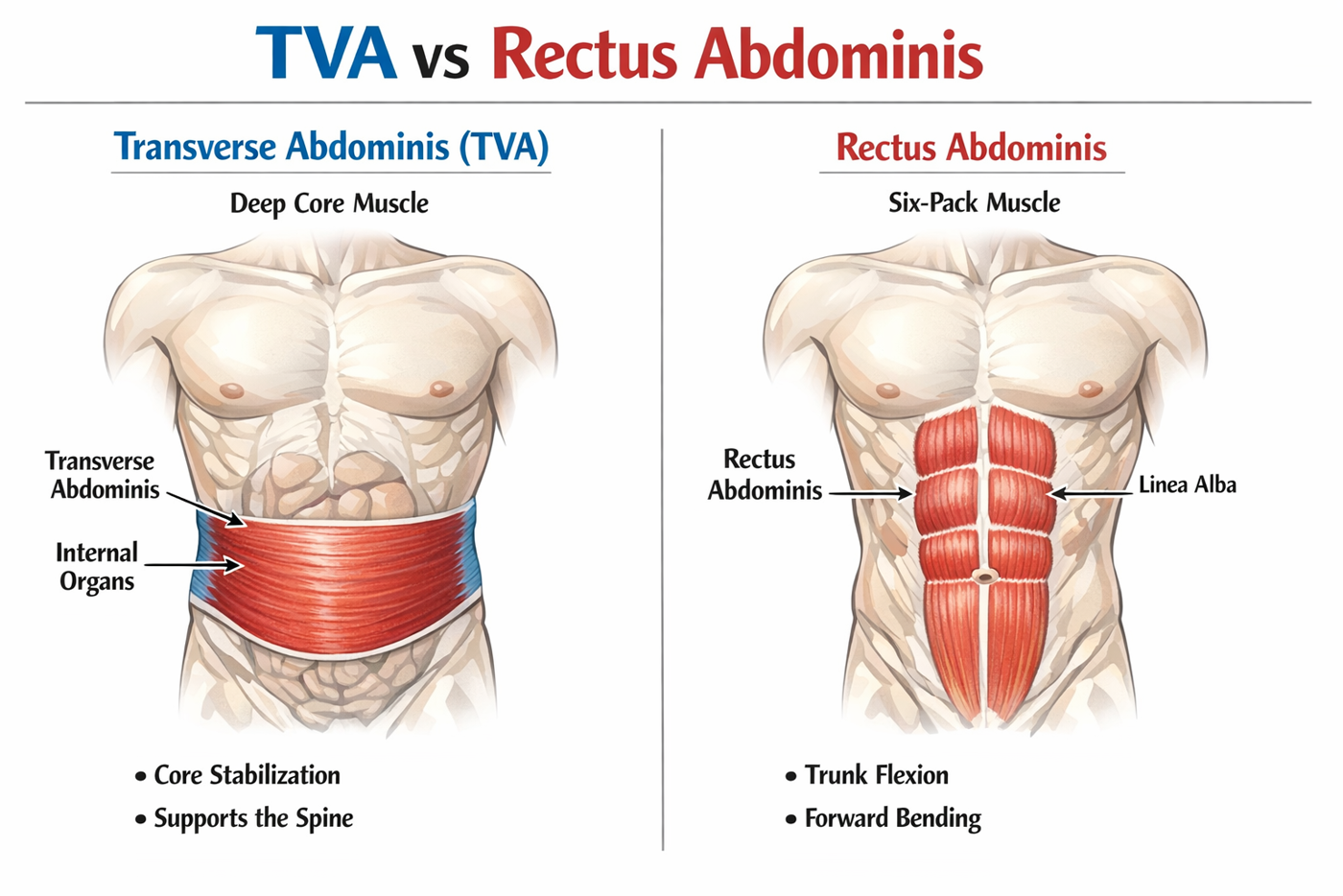 Transverse abdominis vs six pack: what your core really needs